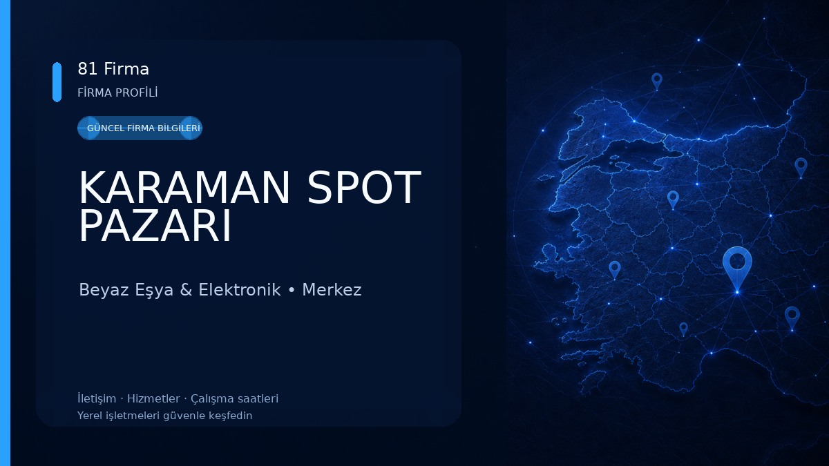 KARAMAN SPOT PAZARI