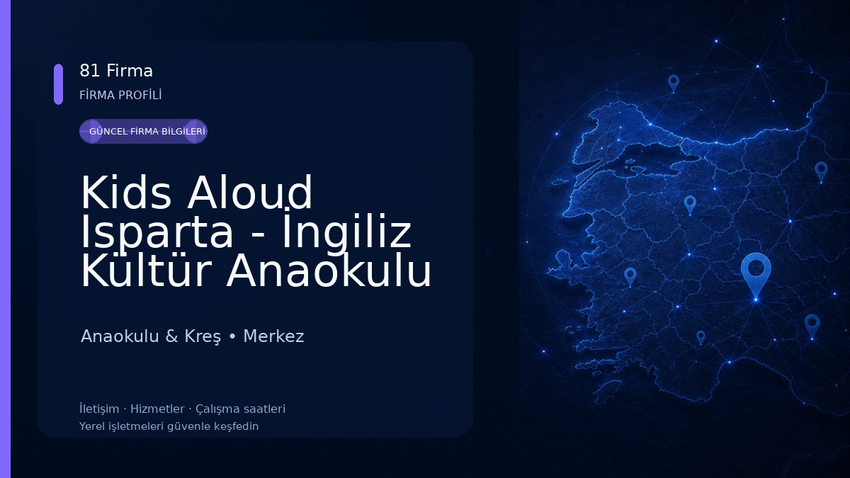 Kids Aloud Isparta - İngiliz Kültür Anaokulu Anaokulu & Kreş