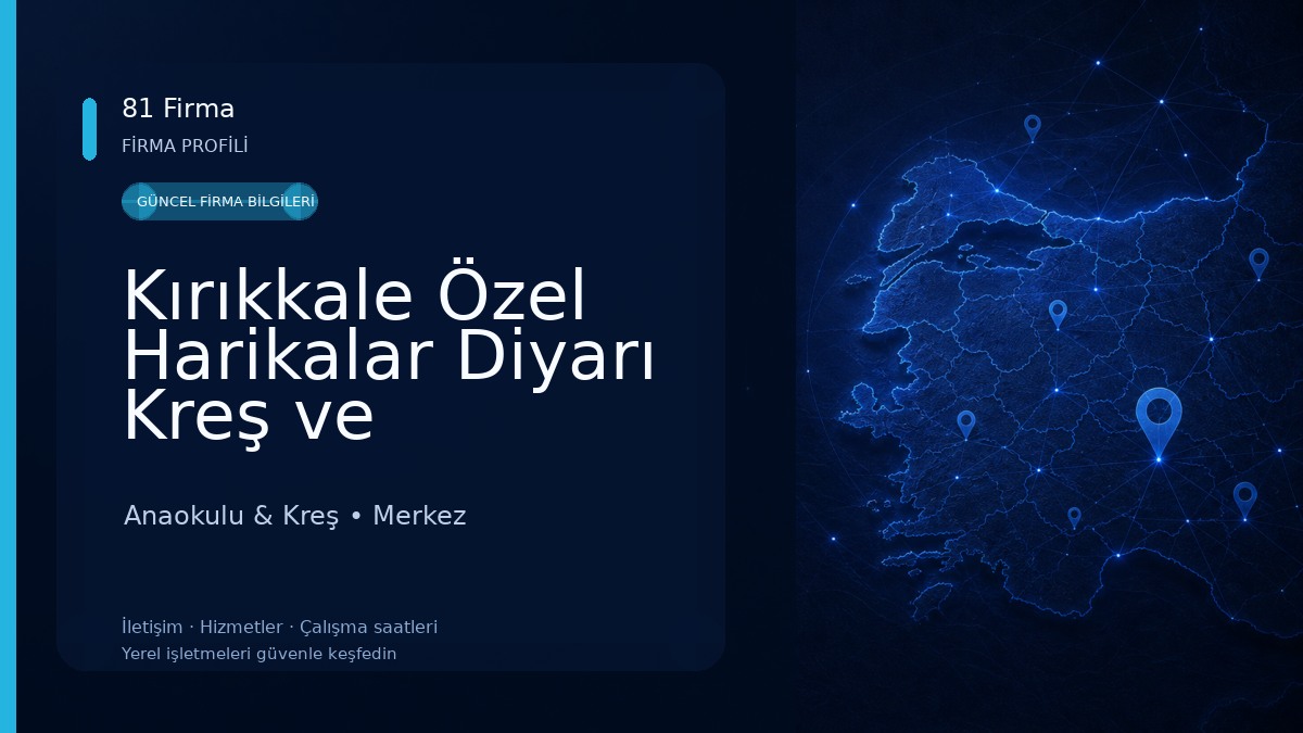 Kırıkkale Özel Harikalar Diyarı Kreş ve Anaokulu Anaokulu & Kreş