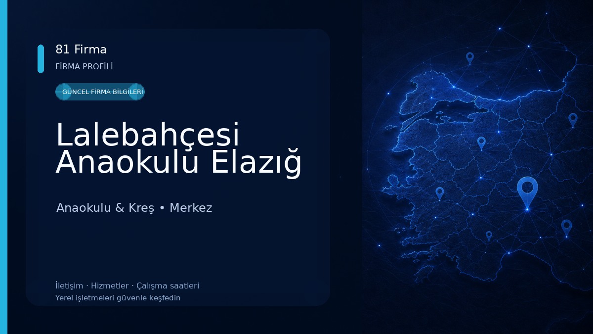 Lalebahçesi Anaokulu Elazığ 