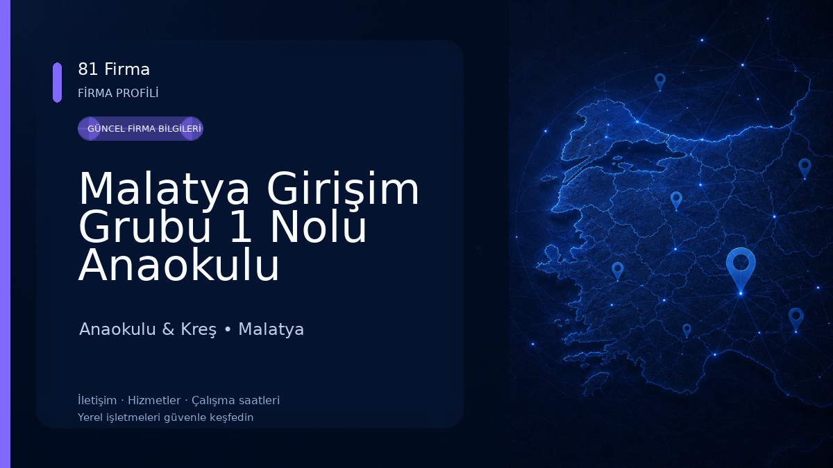 Malatya Girişim Grubu 1 Nolu Anaokulu