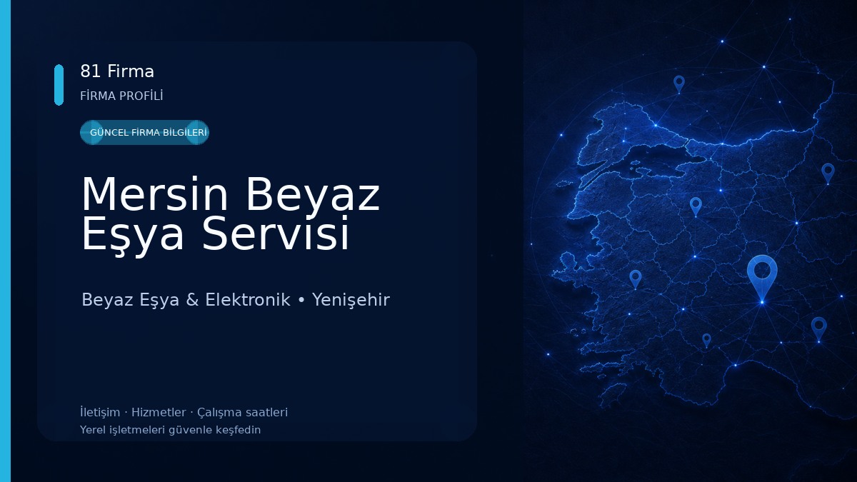 Mersin Beyaz Eşya Servisi