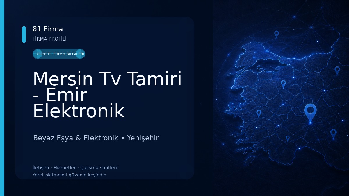 Mersin Tv Tamiri - Emir Elektronik Beyaz Eşya & Elektronik