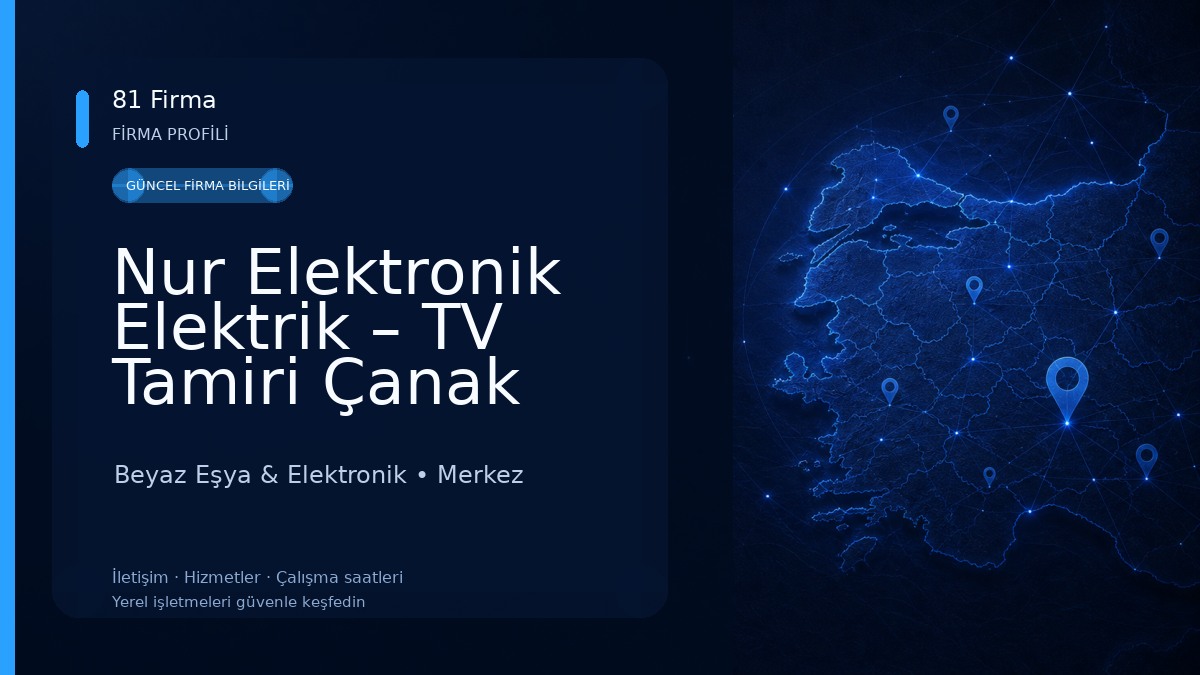 Nur Elektronik Elektrik – TV Tamiri Çanak Anten, Elektrik Servisi | Yalova Bahçelievler 