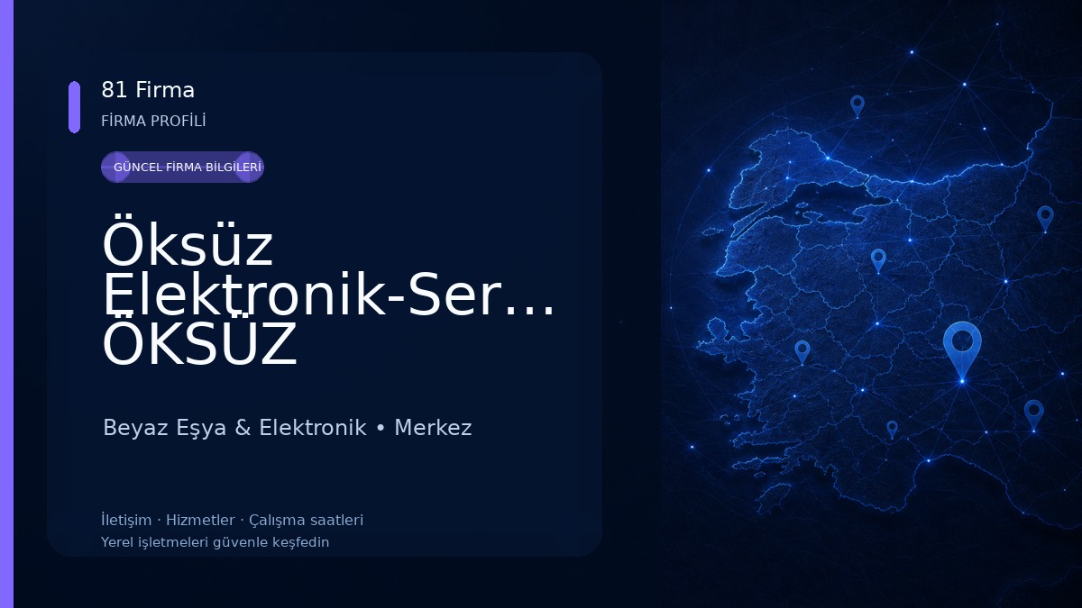 Öksüz Elektronik-Serkan ÖKSÜZ 