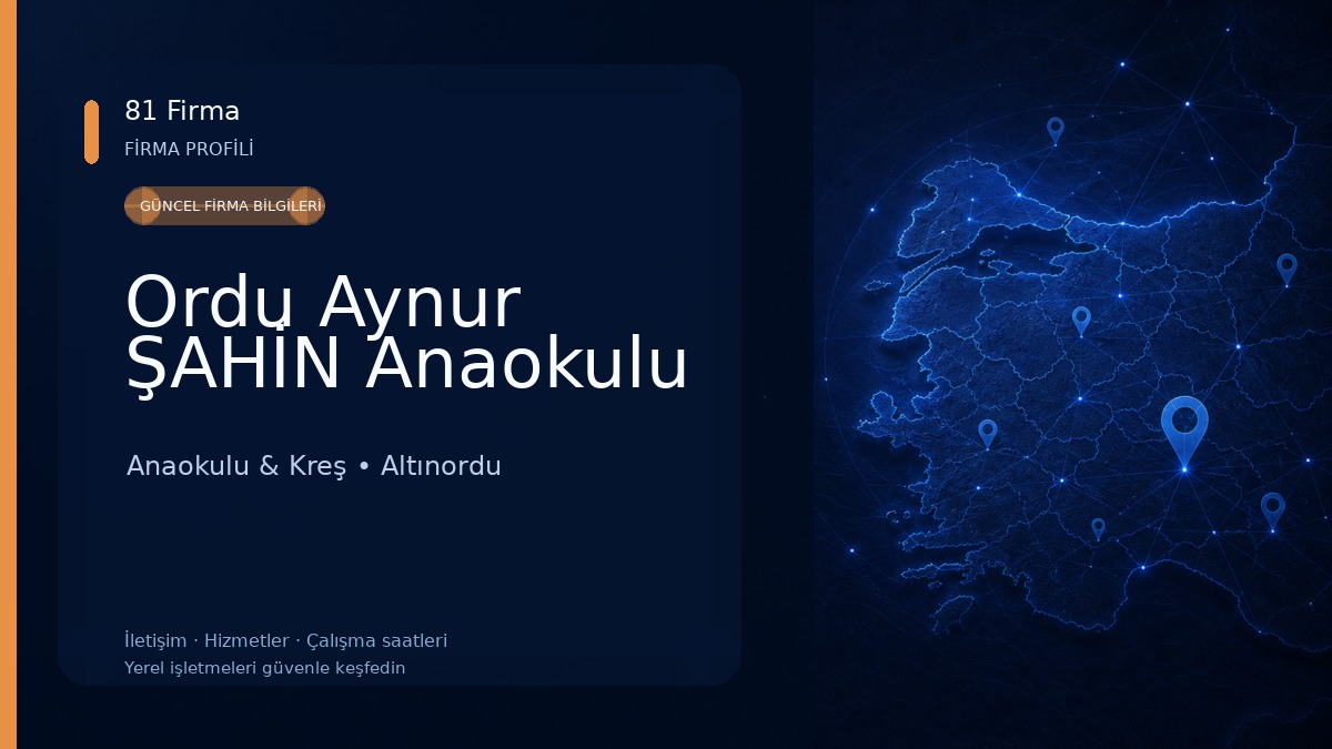 Ordu Aynur ŞAHİN Anaokulu Anaokulu & Kreş