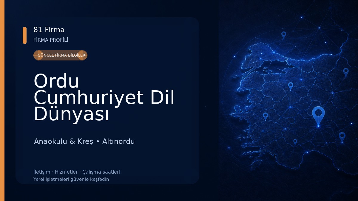 Ordu Cumhuriyet Dil Dünyası Anaokulu Anaokulu & Kreş