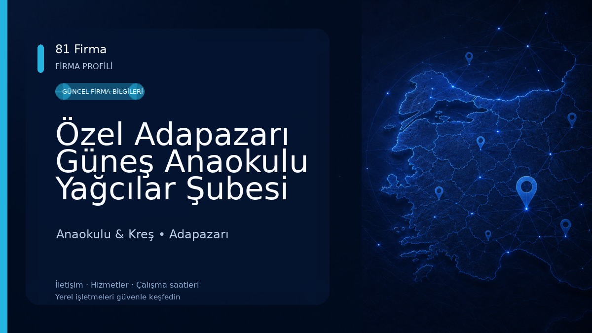Özel Adapazarı Güneş Anaokulu Yağcılar Şubesi 