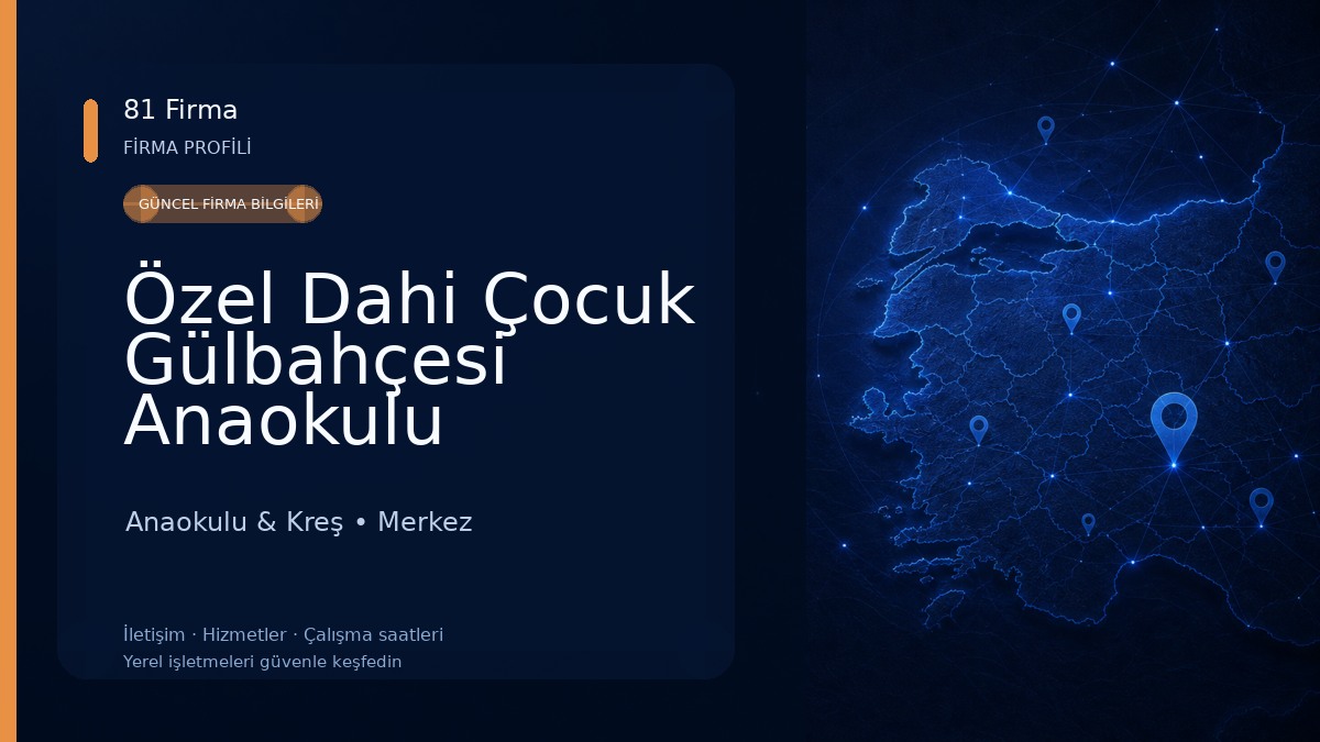 Özel Dahi Çocuk Gülbahçesi Anaokulu Anaokulu & Kreş