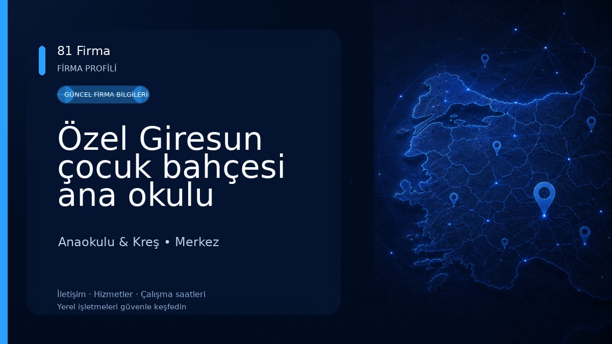 Özel Giresun çocuk bahçesi ana okulu Anaokulu & Kreş
