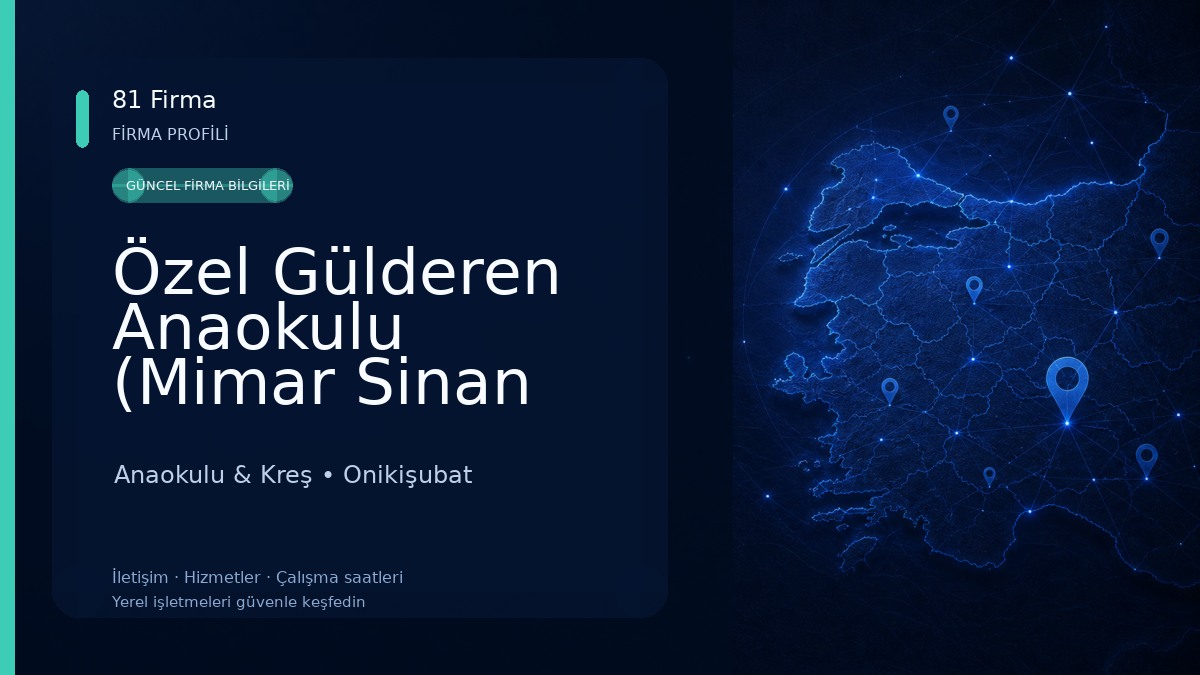 Özel Gülderen Anaokulu (Mimar Sinan mah.) Anaokulu & Kreş