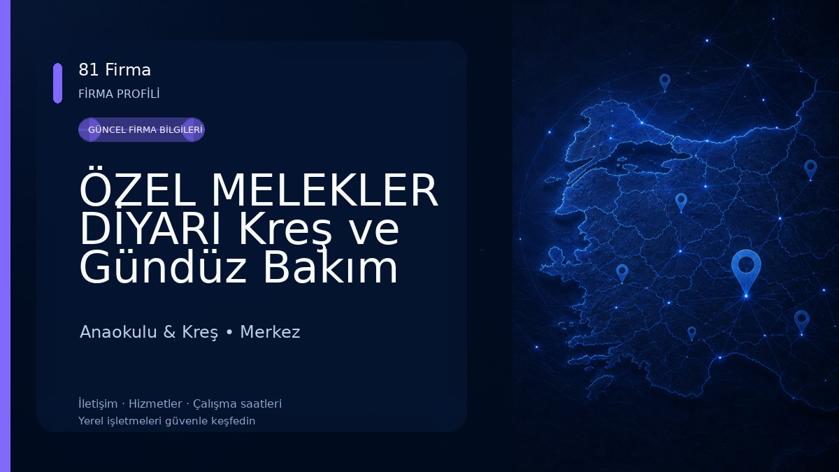 ÖZEL MELEKLER DİYARI Kreş ve Gündüz Bakım Evi Anaokulu & Kreş