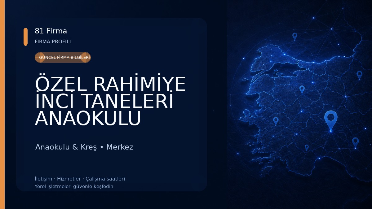 ÖZEL RAHİMİYE İNCİ TANELERİ ANAOKULU Anaokulu & Kreş