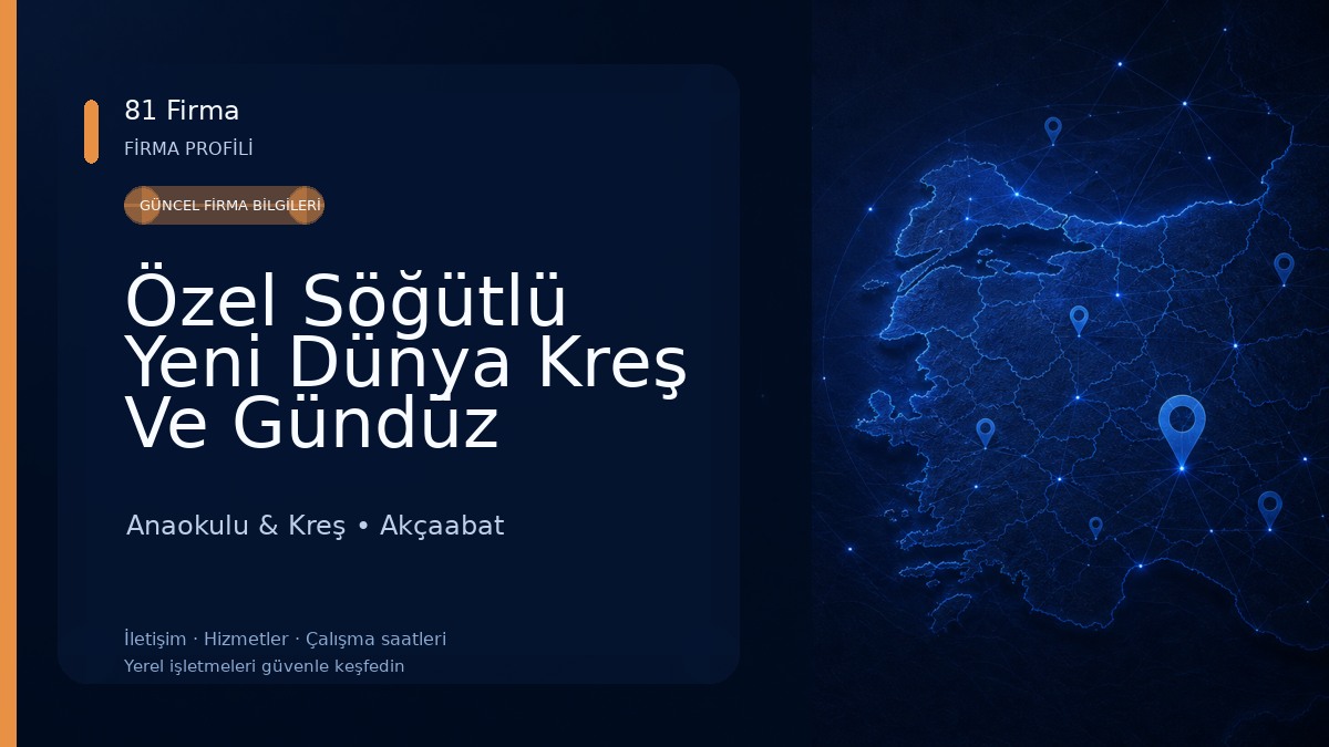Özel Söğütlü Yeni Dünya Kreş Ve Gündüz Bakımevi Anaokulu & Kreş