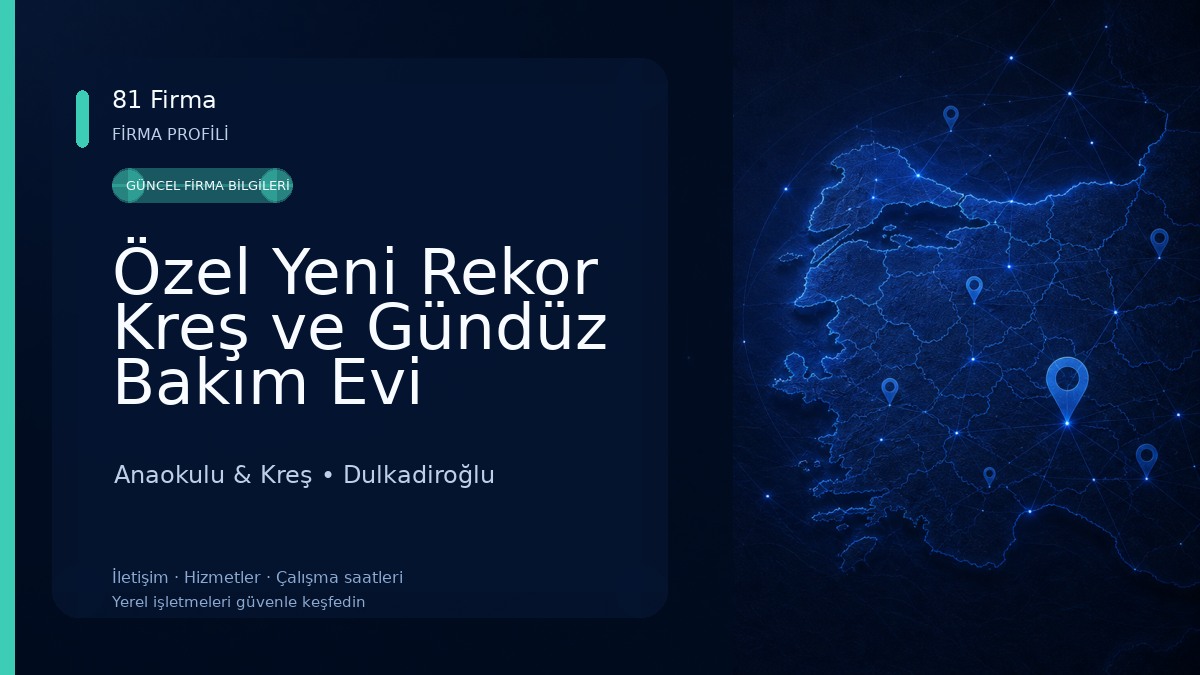 Özel Yeni Rekor Kreş ve Gündüz Bakım Evi Anaokulu & Kreş