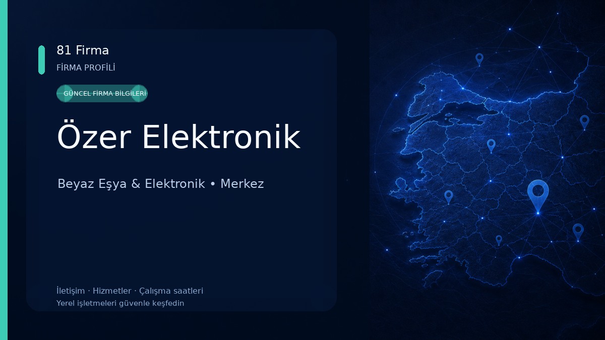 Özer Elektronik Beyaz Eşya & Elektronik