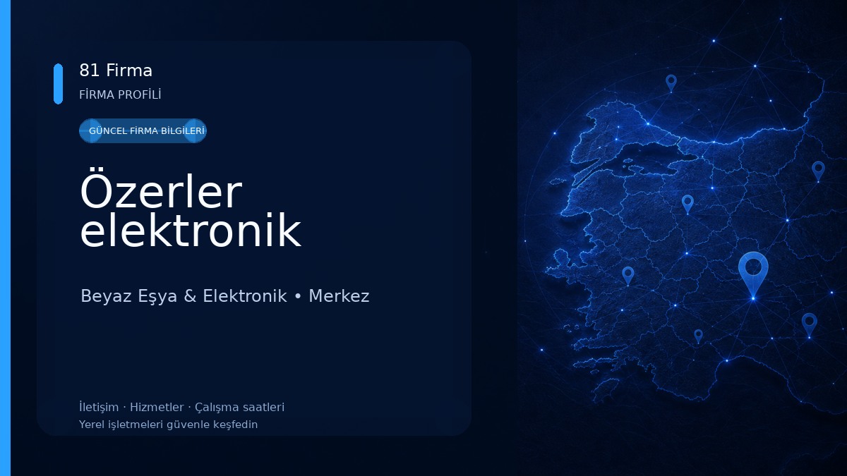 Özerler elektronik Beyaz Eşya & Elektronik