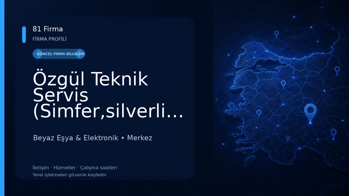 Özgül Teknik Servis (Simfer,silverline,esty) Beyaz Eşya & Elektronik