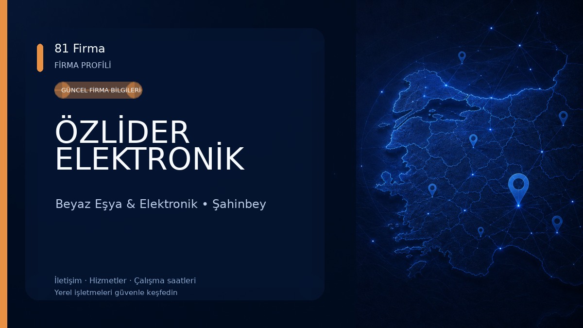 ÖZLİDER ELEKTRONİK Beyaz Eşya & Elektronik