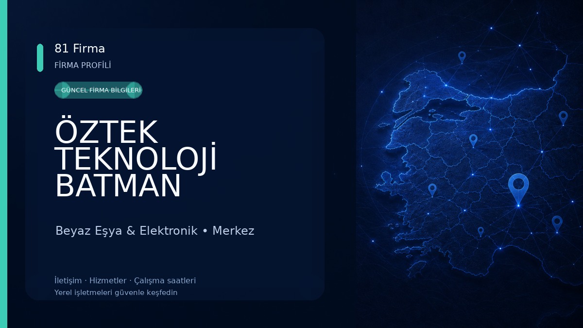 ÖZTEK TEKNOLOJİ BATMAN Beyaz Eşya & Elektronik