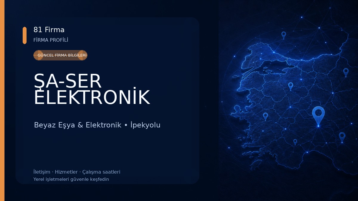 ŞA-SER ELEKTRONİK Beyaz Eşya & Elektronik
