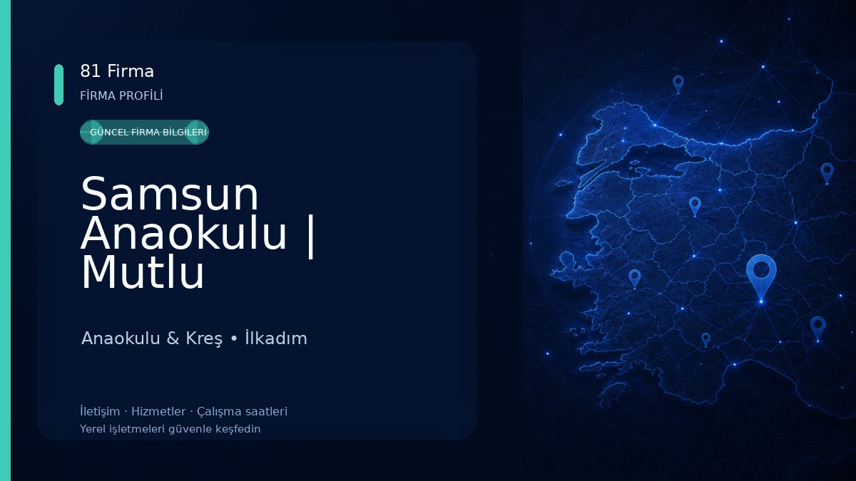 Samsun Anaokulu | Mutlu Çocukların Yuvası | İlkadım Kreş | Samsun Anaokulu