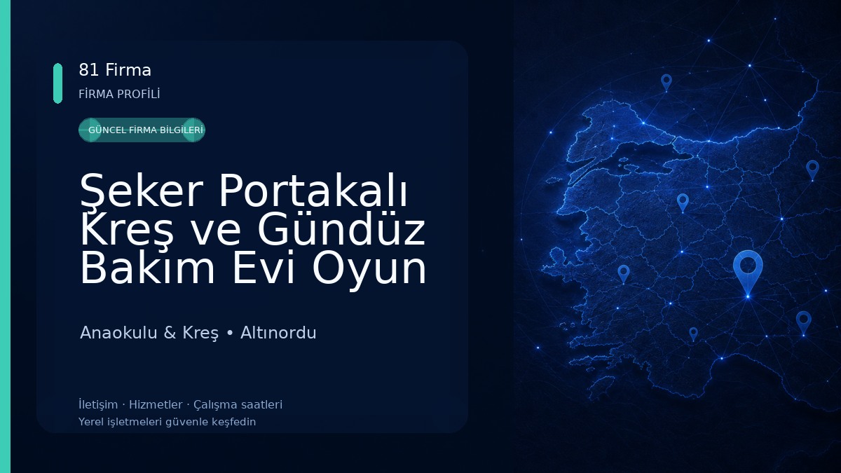 Şeker Portakalı Kreş ve Gündüz Bakım Evi Oyun Atölyesi