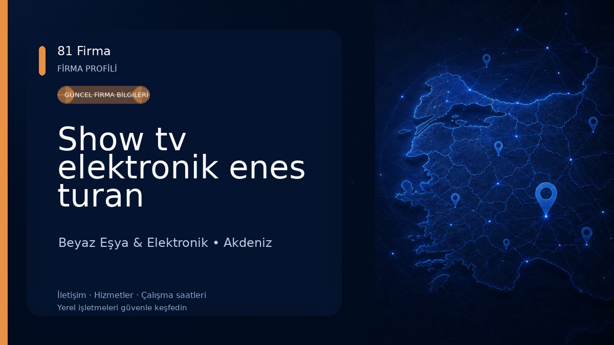 Show tv elektronik enes turan 