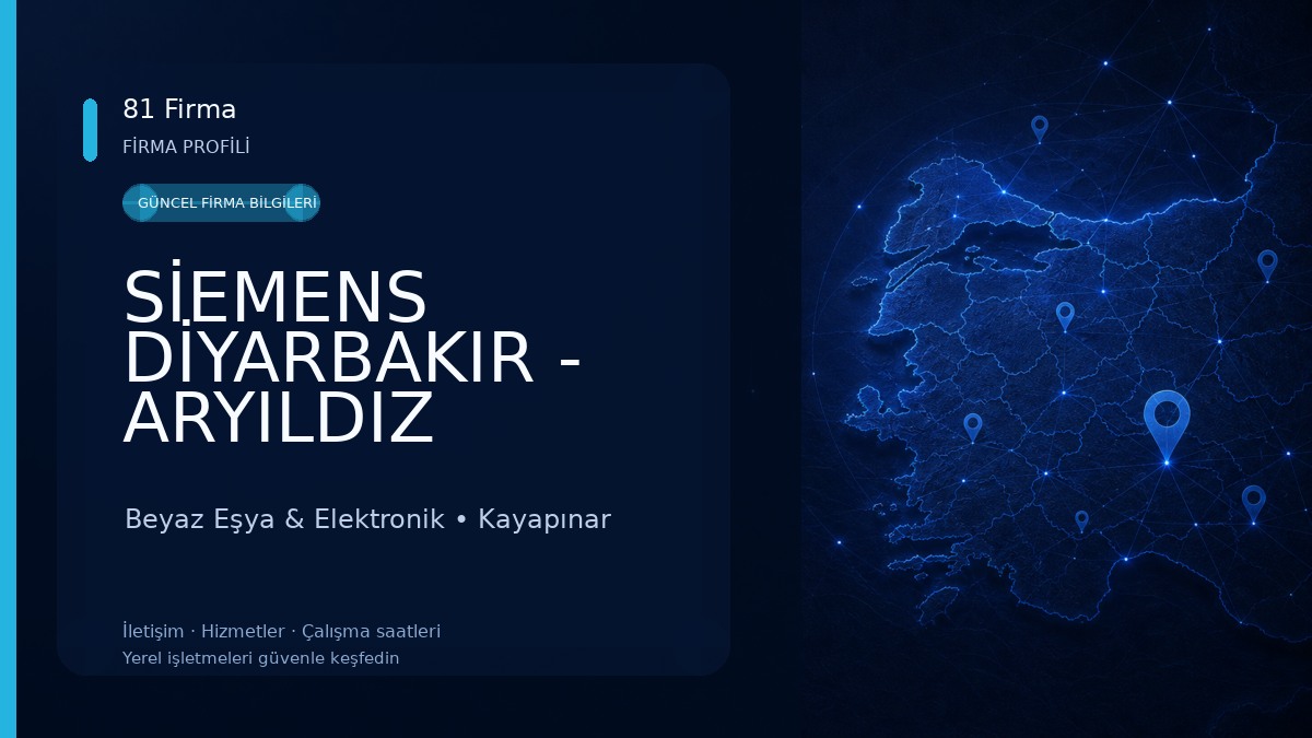 SİEMENS DİYARBAKIR - ARYILDIZ ELECTRONİC Beyaz Eşya & Elektronik