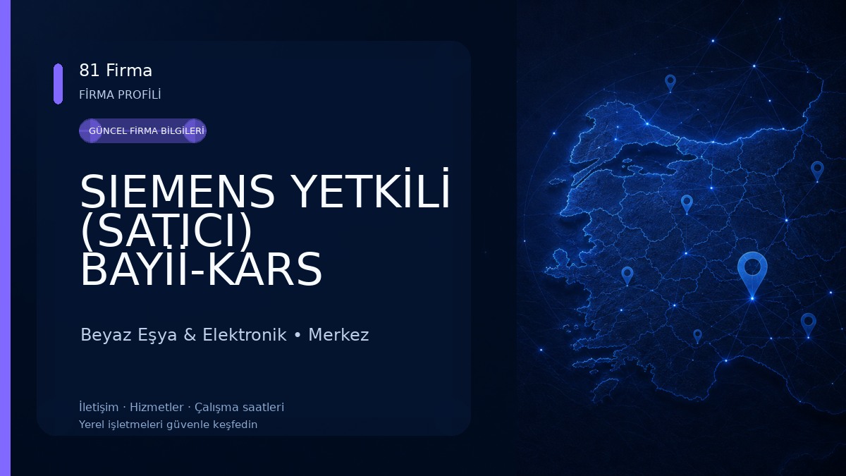 SIEMENS YETKİLİ (SATICI) BAYİİ-KARS Beyaz Eşya & Elektronik