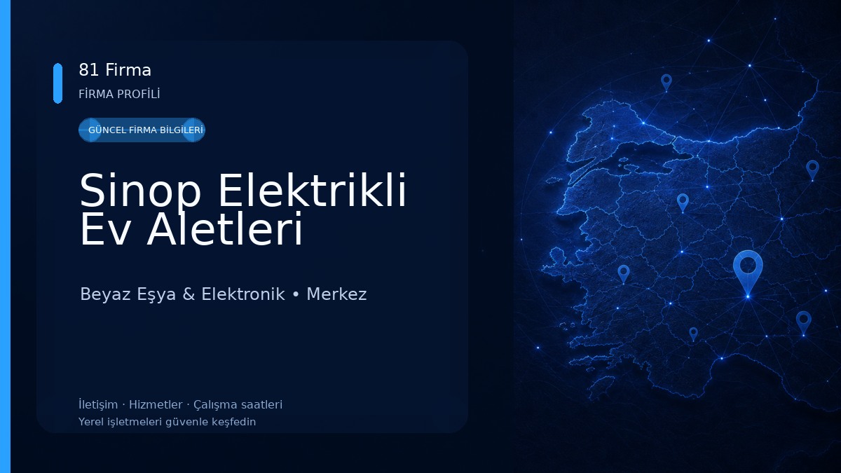 Sinop Elektrikli Ev Aletleri 