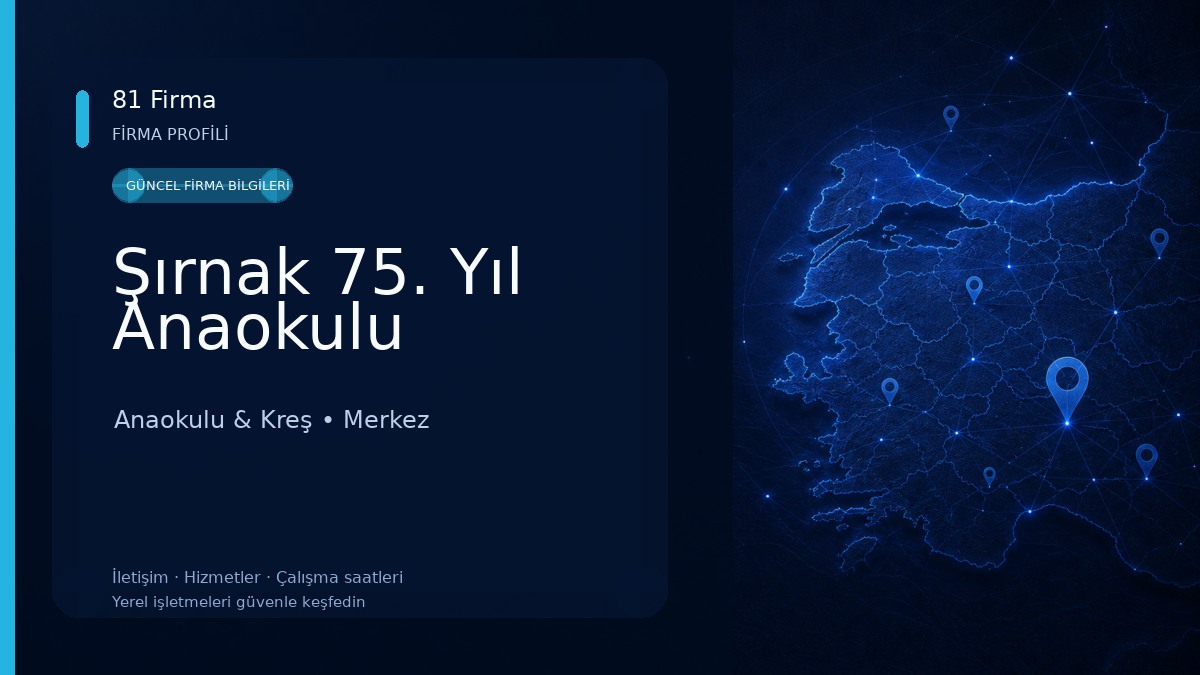 Şırnak 75. Yıl Anaokulu 