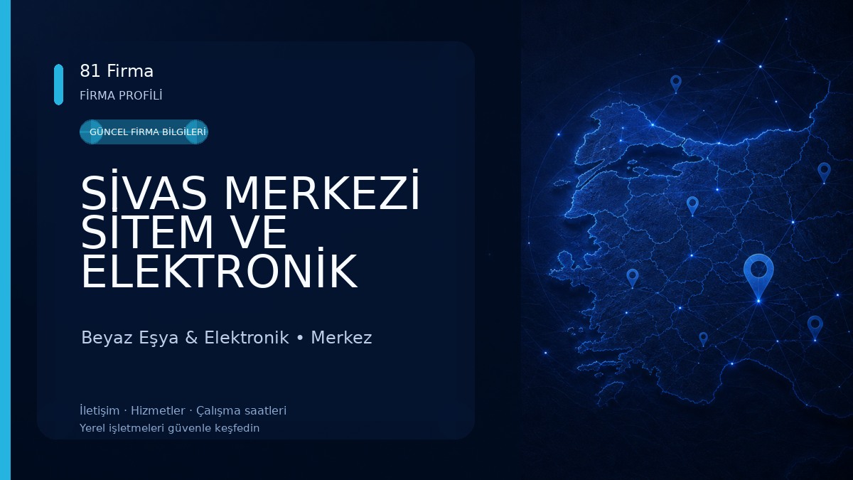 SİVAS MERKEZİ SİTEM VE ELEKTRONİK BEYAZ EŞYA TAMİR Beyaz Eşya & Elektronik