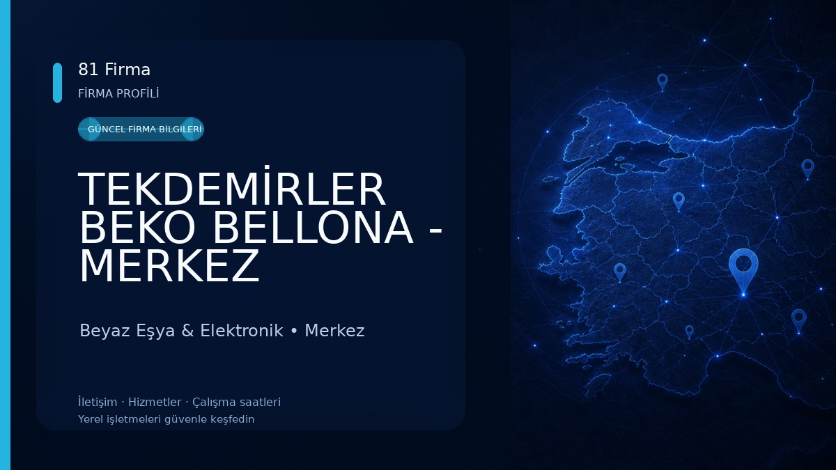 TEKDEMİRLER BEKO BELLONA - MERKEZ MAĞAZA Beyaz Eşya & Elektronik