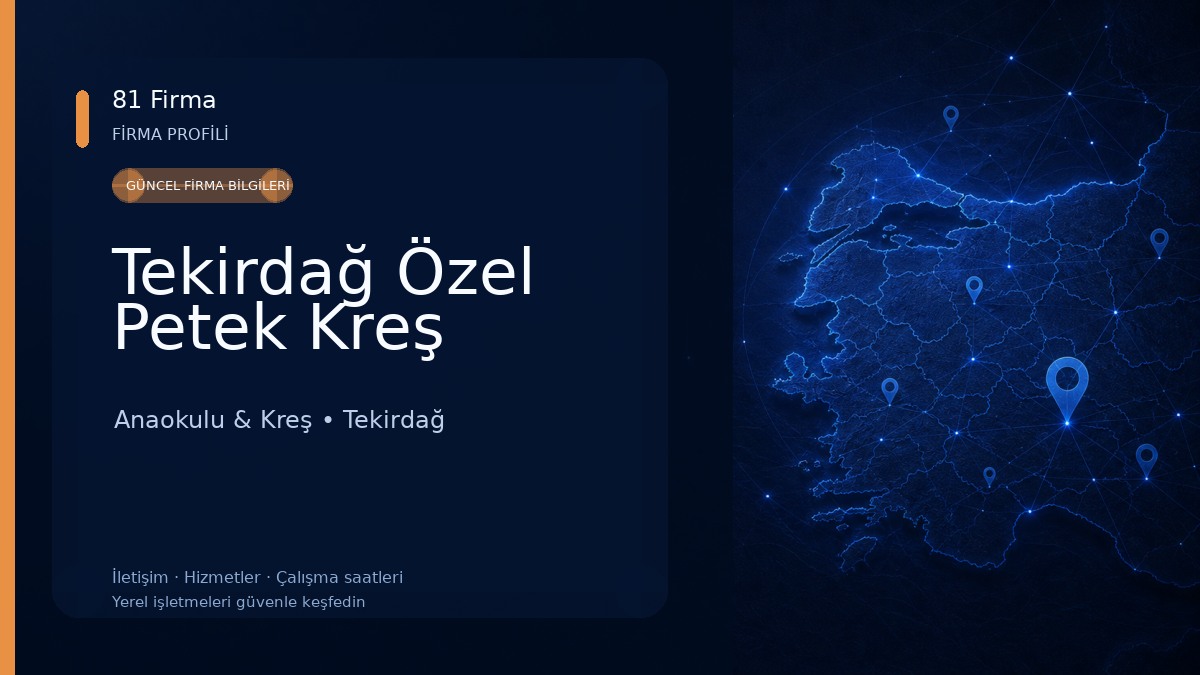 Tekirdağ Özel Petek Kreş