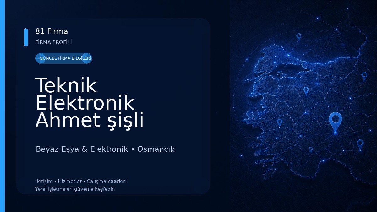 Teknik Elektronik Ahmet şişli