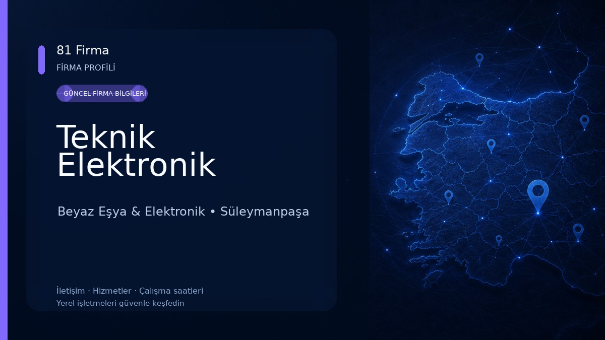 Teknik Elektronik Beyaz Eşya & Elektronik