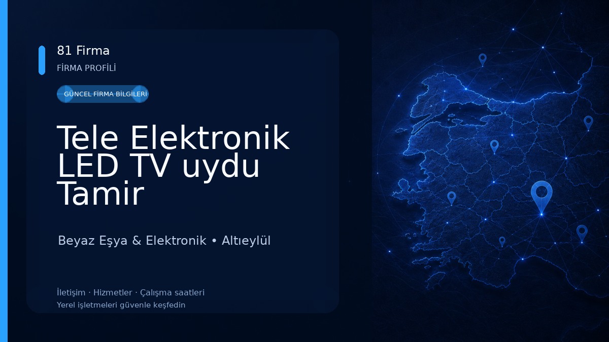 Tele Elektronik LED TV uydu Tamir 