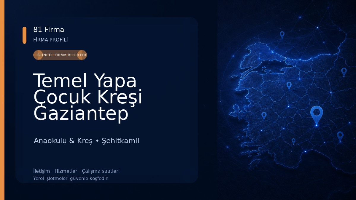 Temel Yapa Çocuk Kreşi Gaziantep Anaokulu & Kreş