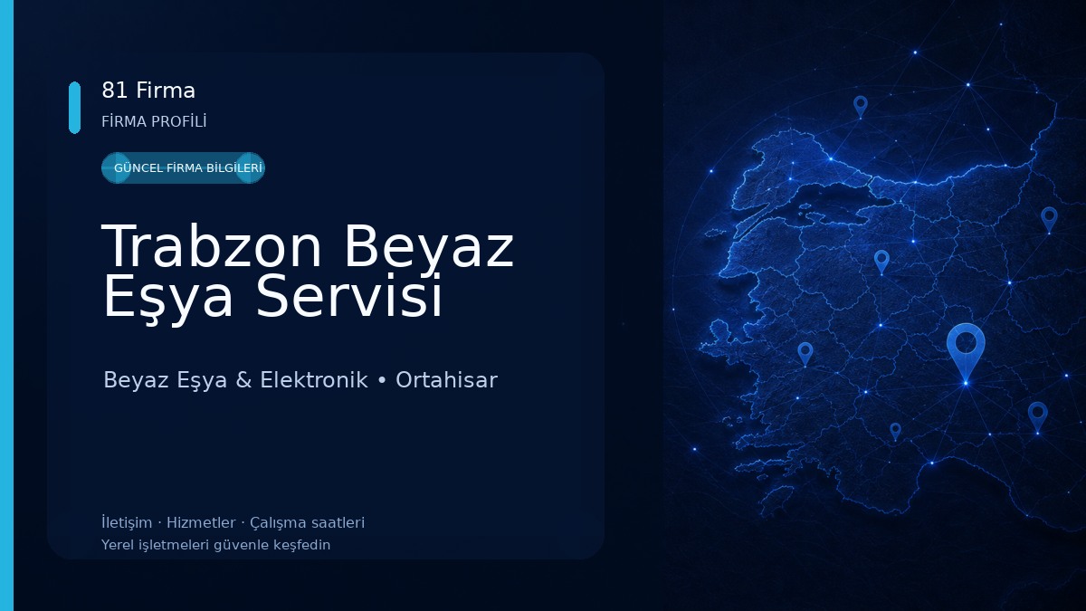 Trabzon Beyaz Eşya Servisi Beyaz Eşya & Elektronik