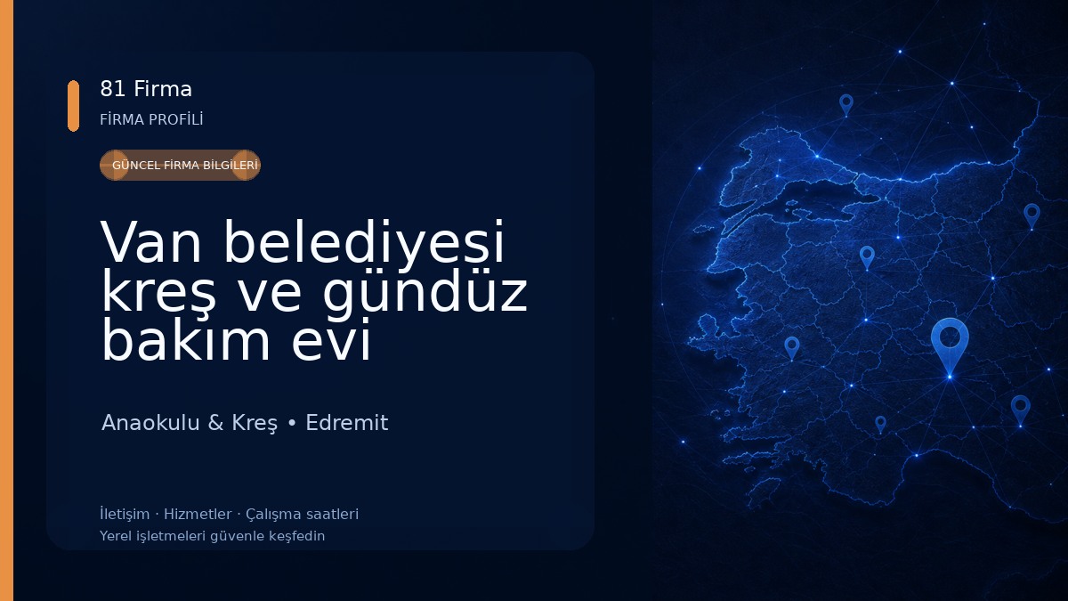 Van belediyesi kreş ve gündüz bakım evi