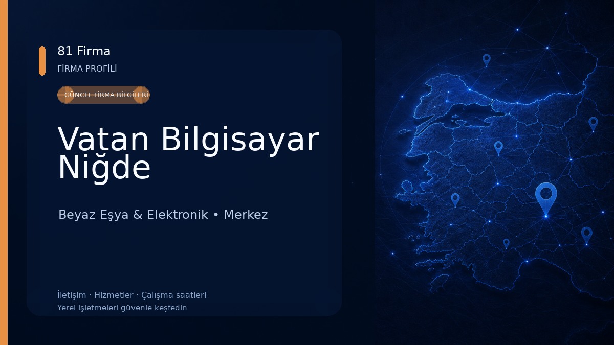 Vatan Bilgisayar Niğde Beyaz Eşya & Elektronik