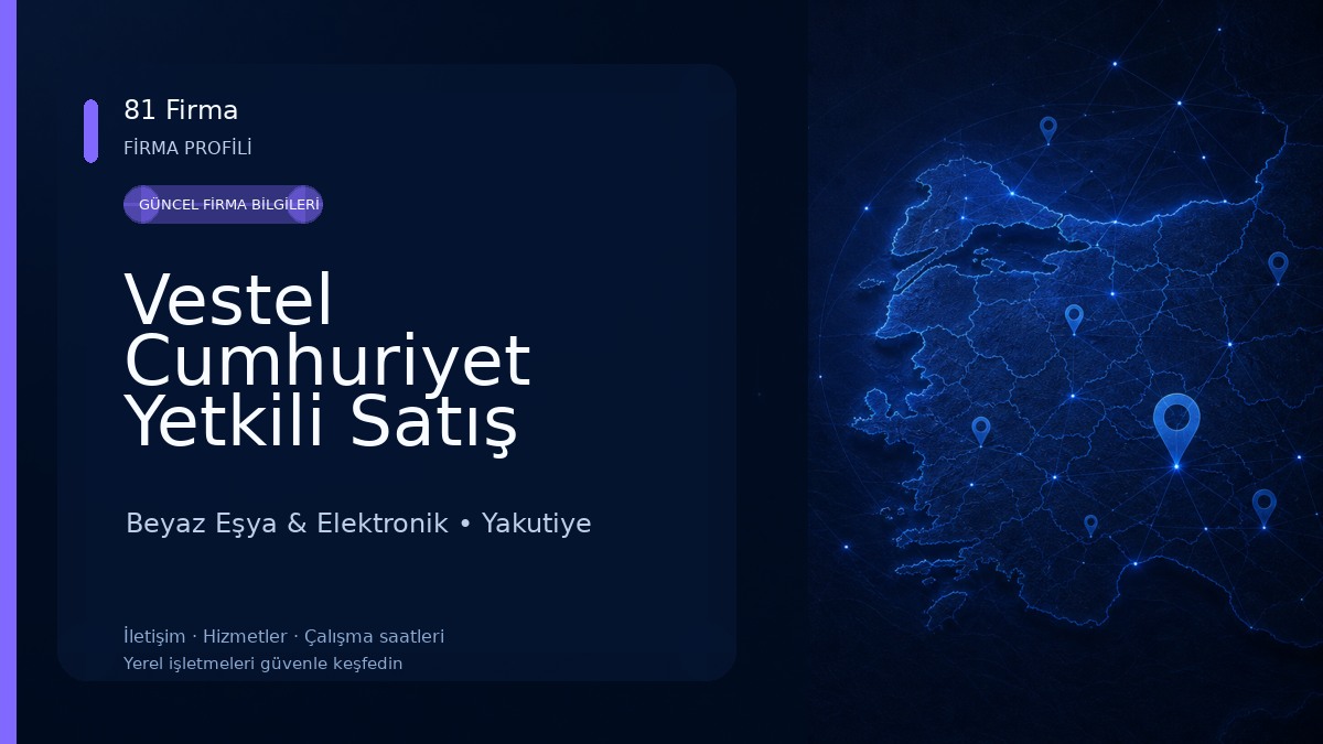 Vestel Cumhuriyet Yetkili Satış Mağazası - Destek DTM 