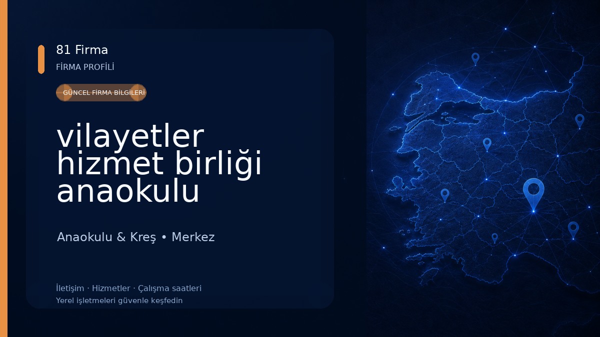 vilayetler hizmet birliği anaokulu 