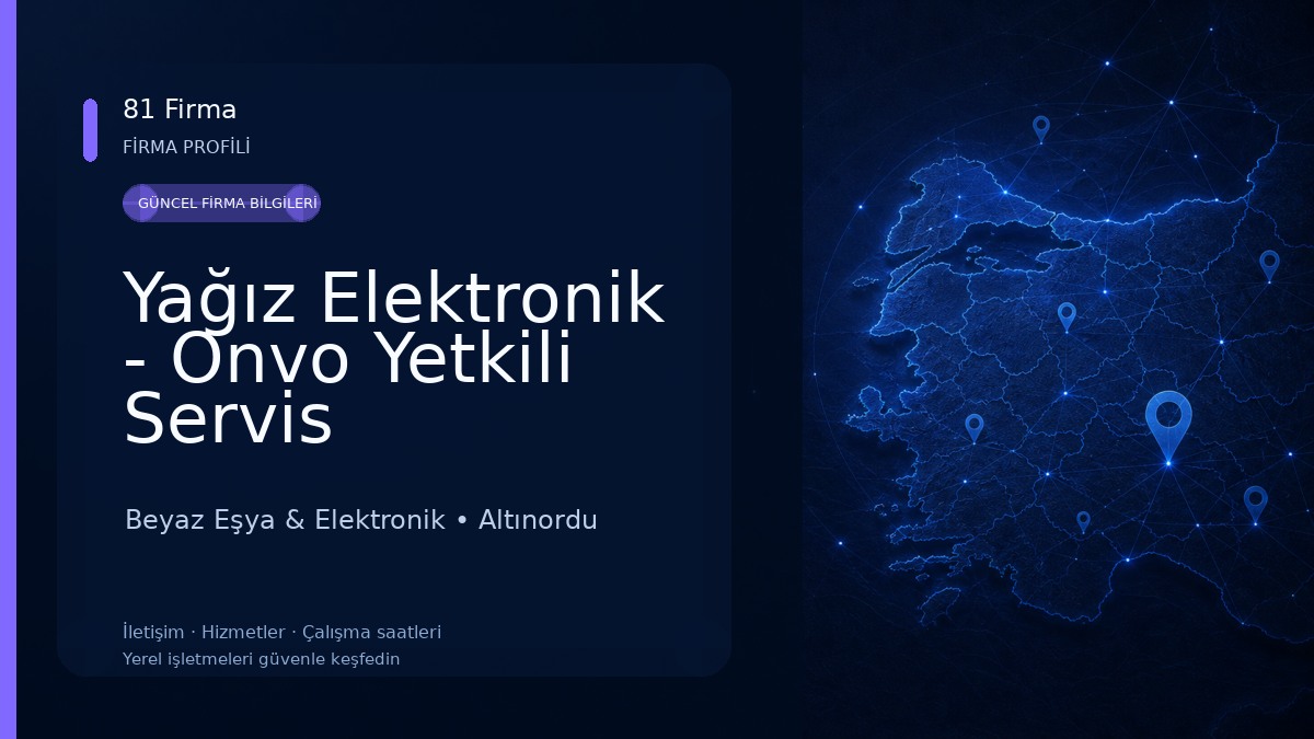 Yağız Elektronik - Onvo Yetkili Servis