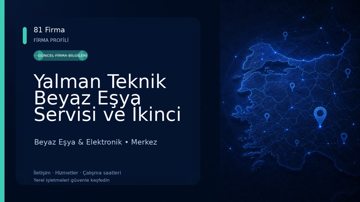 Yalman Teknik Beyaz Eşya Servisi ve İkinci El Beyaz Eşya Satışı