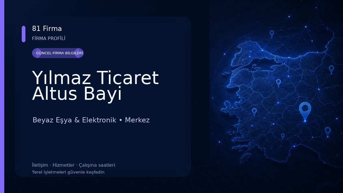 Yılmaz Ticaret Altus Bayi Beyaz Eşya & Elektronik